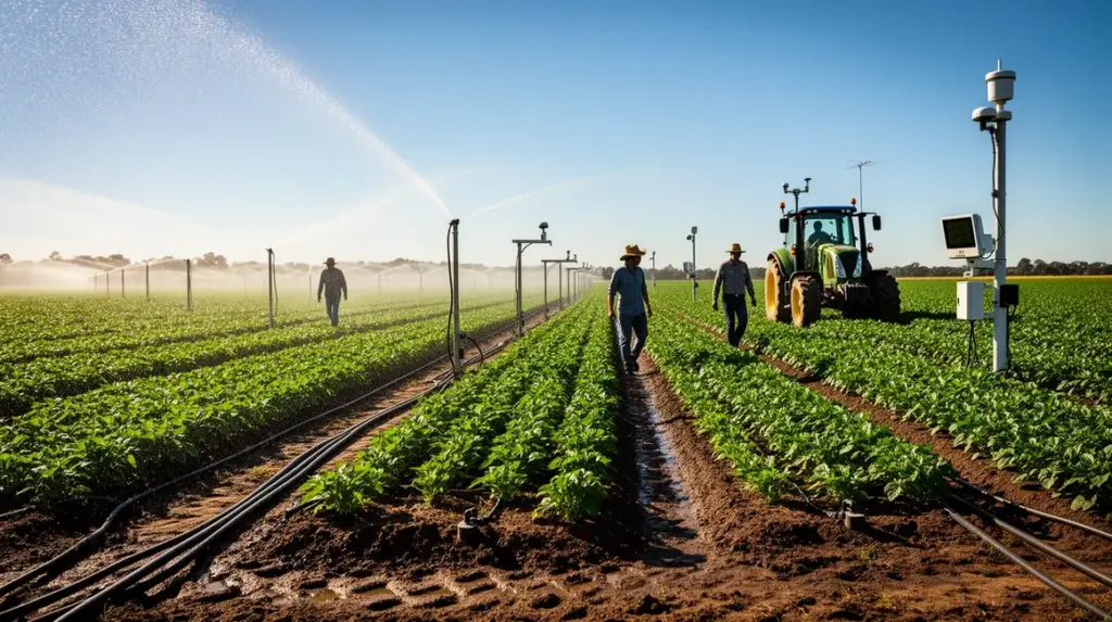 exploitation agricole 2026 systeme irrigation connectee