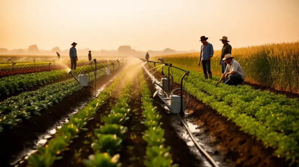 champ agricole irrigation moderne conseils vigilance