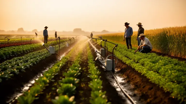 champ agricole irrigation moderne conseils vigilance