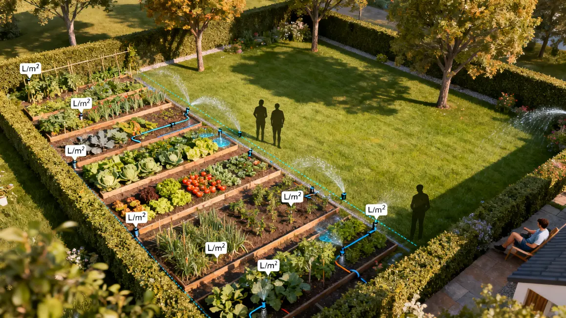 plan jardin irrigation besoins surfaces