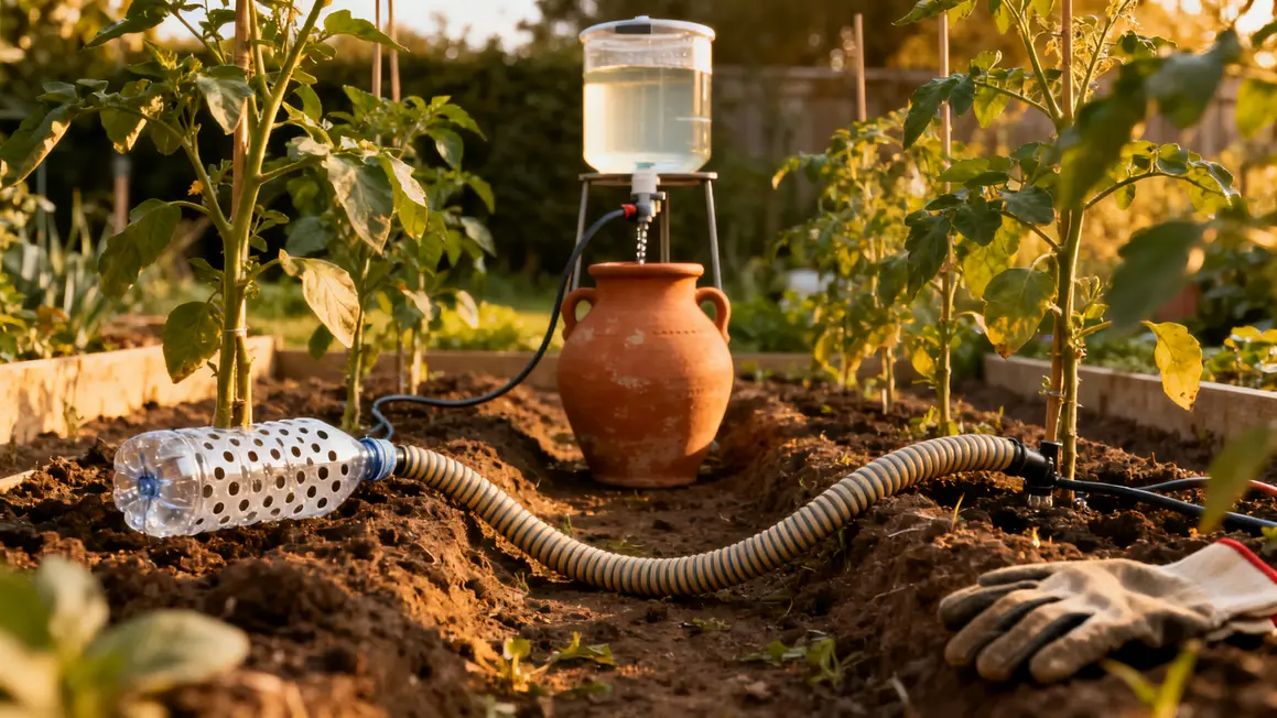 Systèmes irrigation low-cost potager bouteilles tuyaux ollas