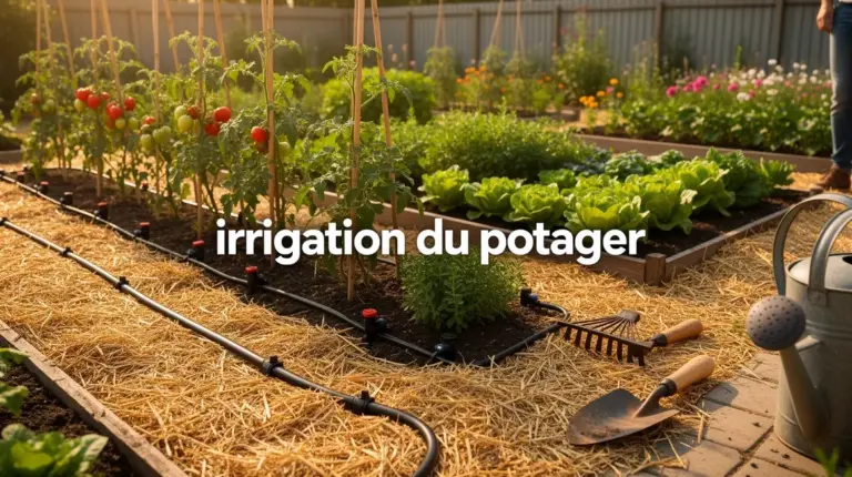 potager paillage paillage irrigation goutte a goutte