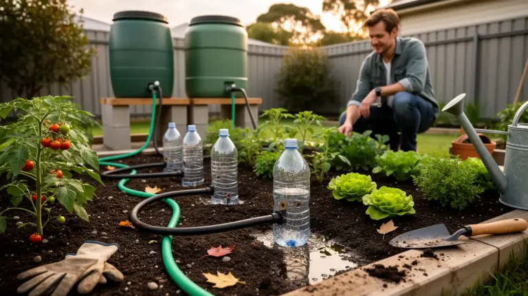 Système irrigation potager pas cher avec outillage, tuyaux, cuves