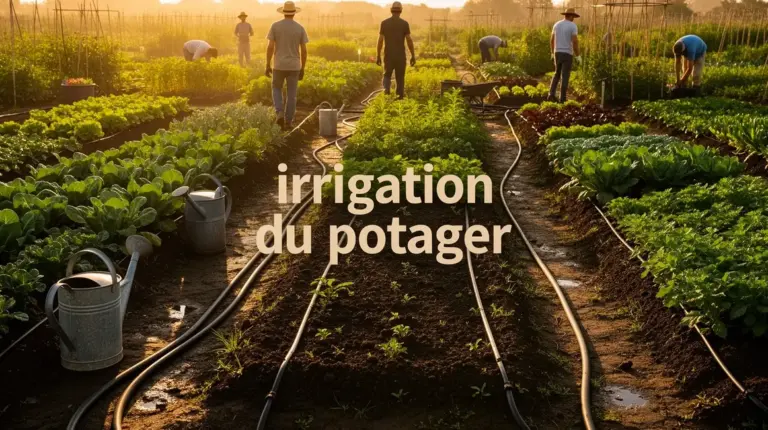 potager avec irrigation goutte a goutte vue panoramique