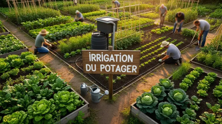 potager productif irrigation moderne goutte-a-goutte