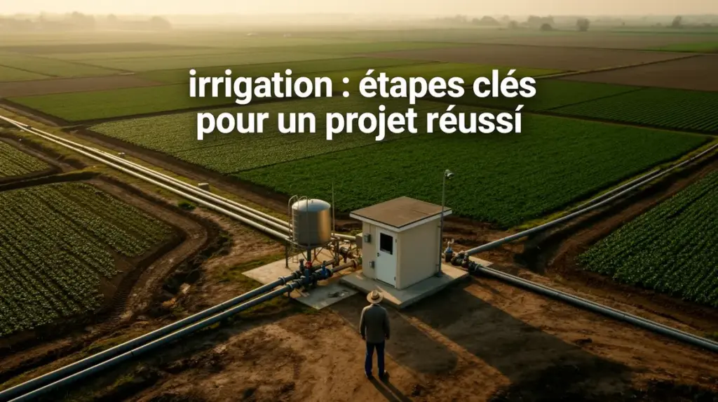 vue champ irrigation etapes cles
