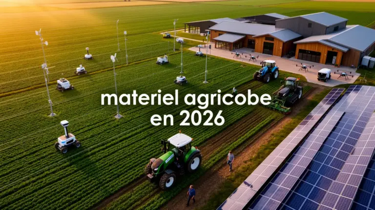 exploitation agricole moderne avec materiel agricole en 2026