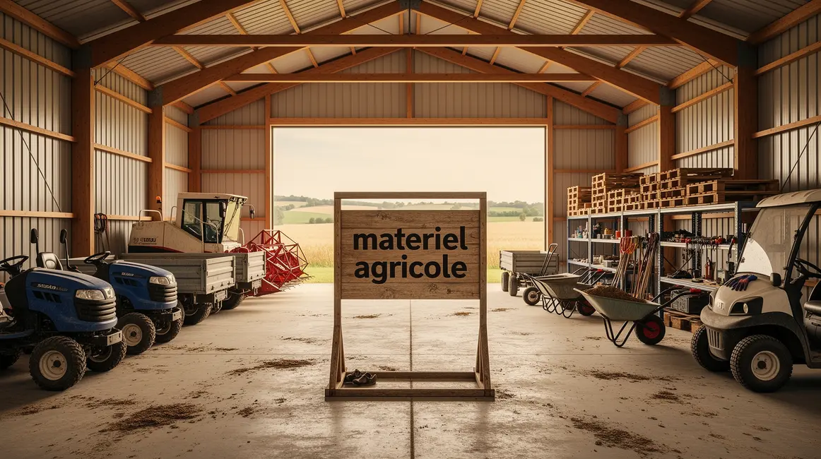 hangar materiel agricole machines outils utilitaires