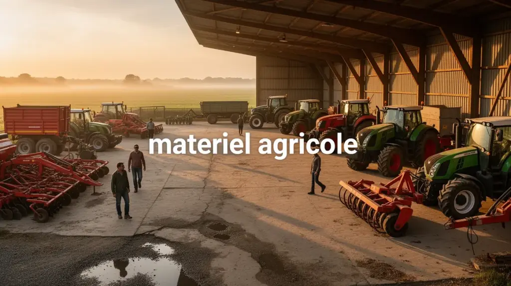 hangar ferme materiel agricole lever soleil
