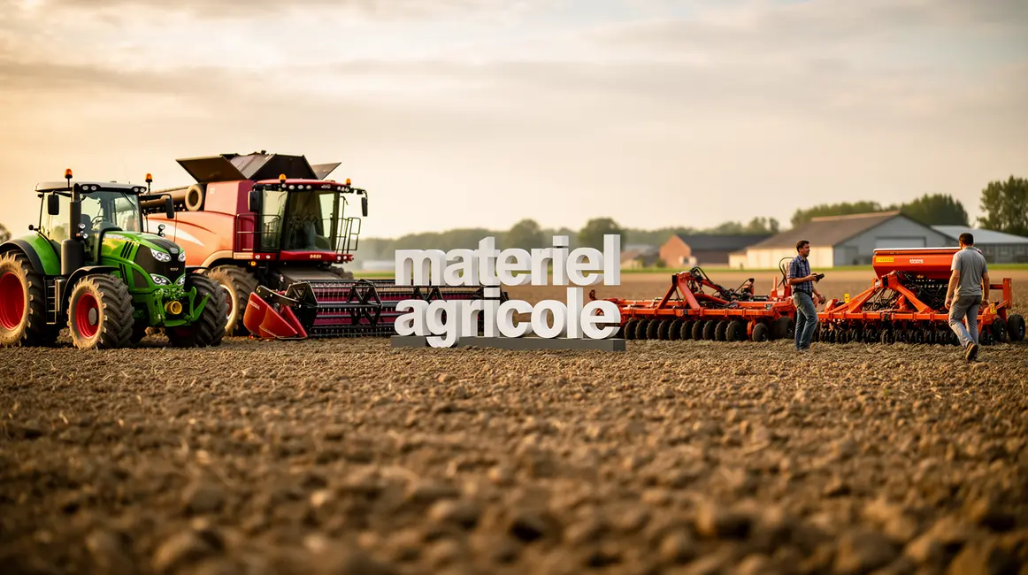 Materiel agricole machines modernes exploitation champ
