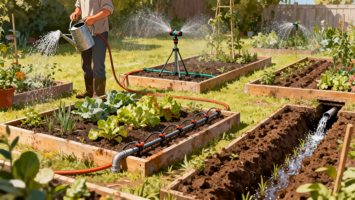parcelles méthodes irrigation potager