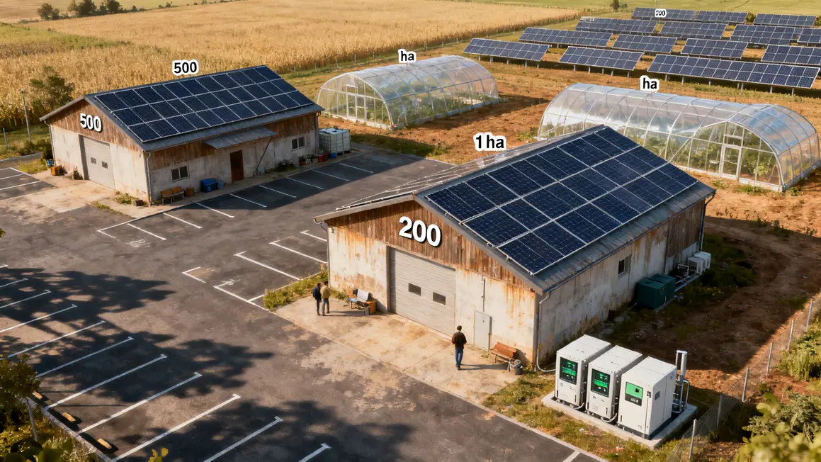 Panneaux solaires modèles toitures sol serres ferme