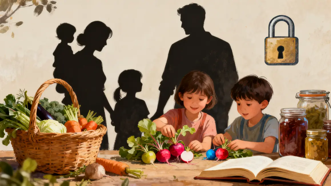illustration motivations potager famille radis
