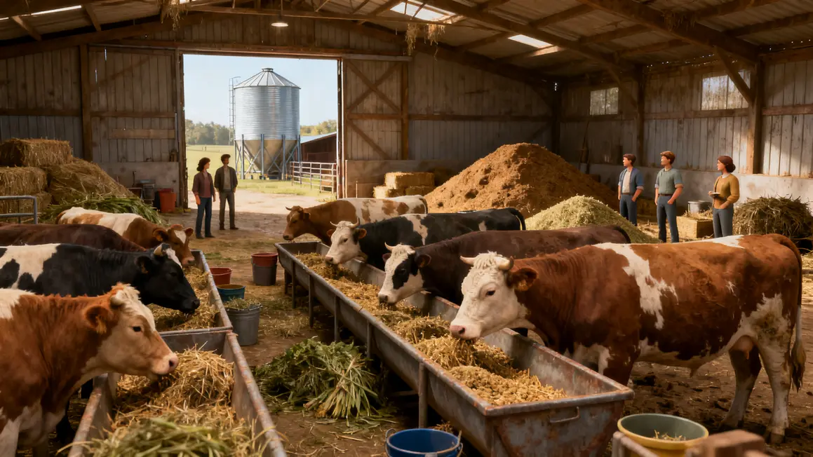 Scene elevage durable couts ration fourrages silo chiffres animaux