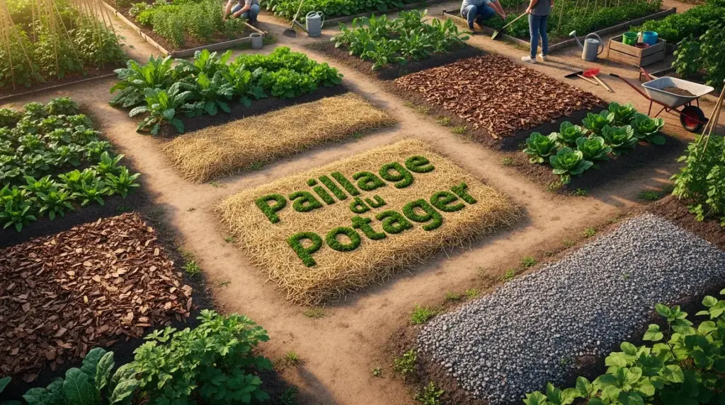 potager luxuriant mulchs divers paillage