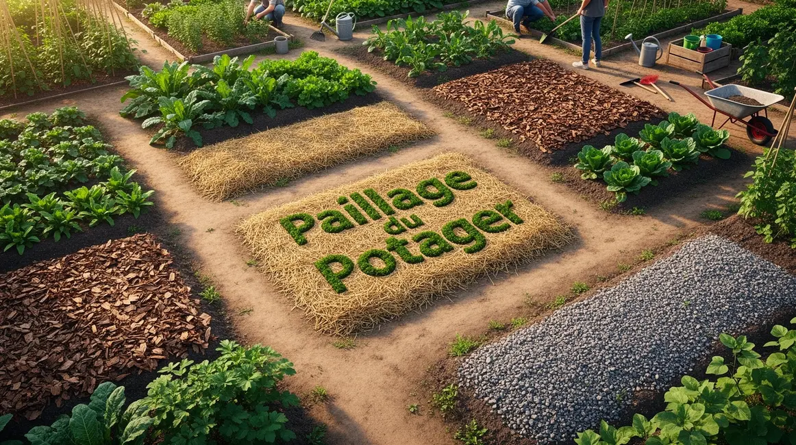 potager luxuriant mulchs divers paillage