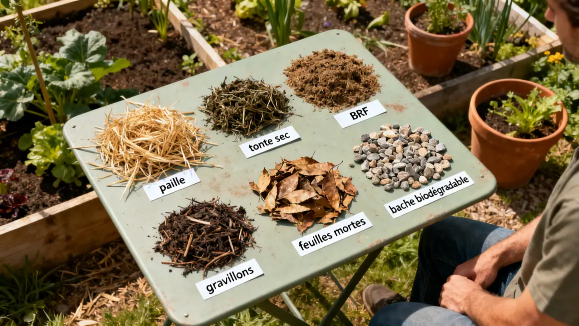 table comparatif paillage potager 2026 types paillis