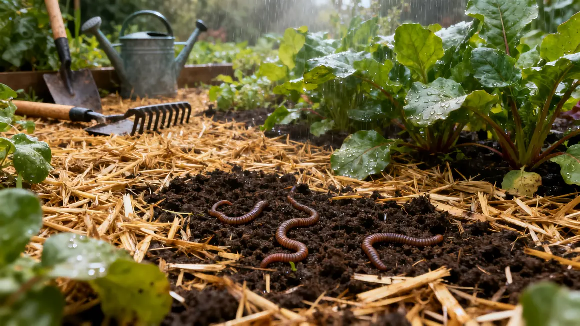 Sol potager paillage materiaux organiques