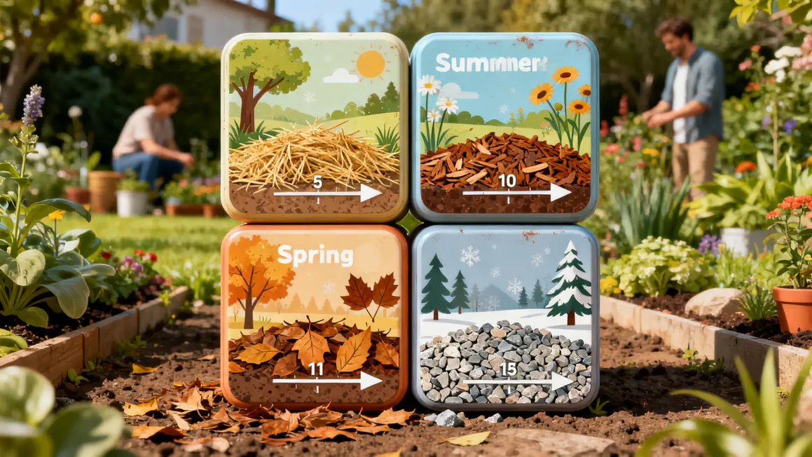 calendrier saisonnier paillage potager par épaisseur