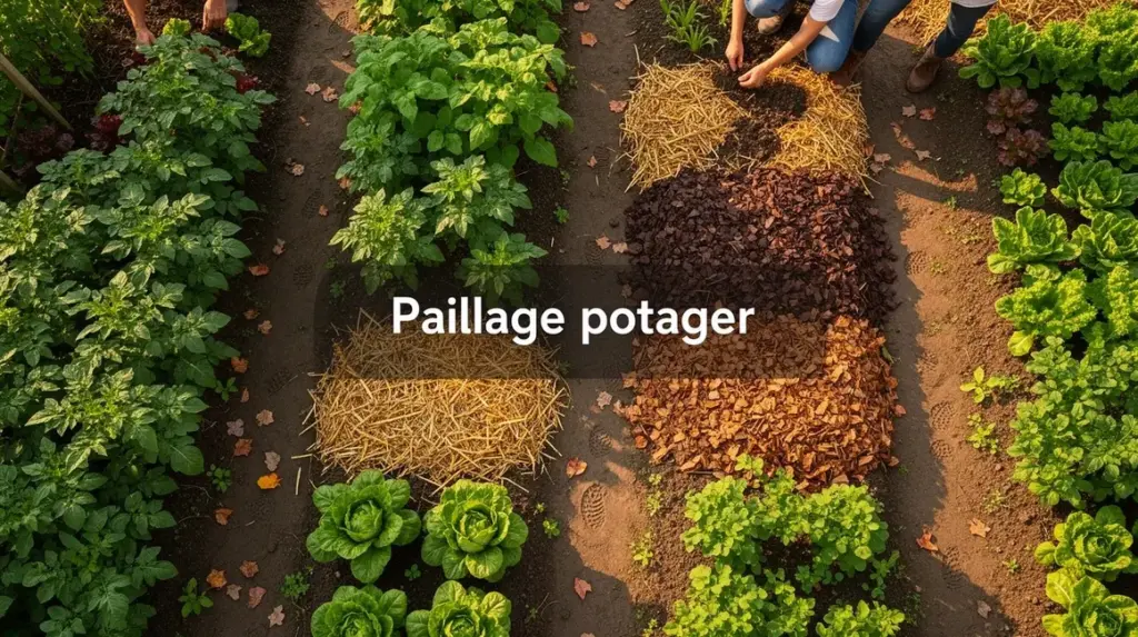 paillage potager mulches organiques vue d'ensemble