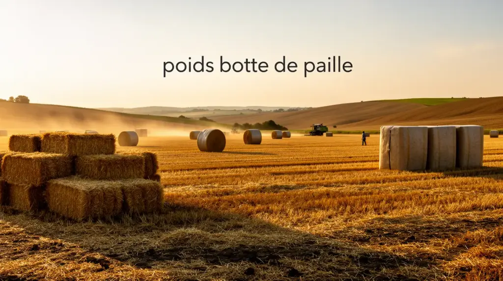 Champ avec bottes de paille formats panorama moisson