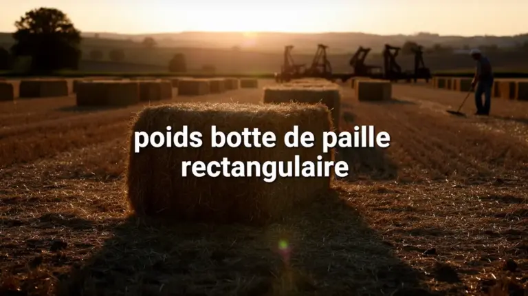 Poids botte de paille rectangulaire alignées au coucher du soleil