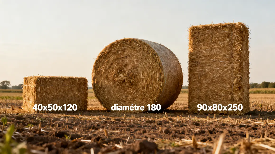 bottes de paille types formats dimensions