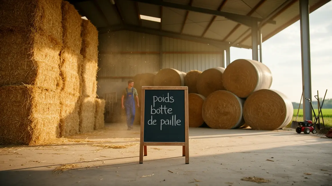 poids botte de paille différents formats