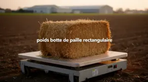 poids botte de paille rectangulaire balance industrielle champ