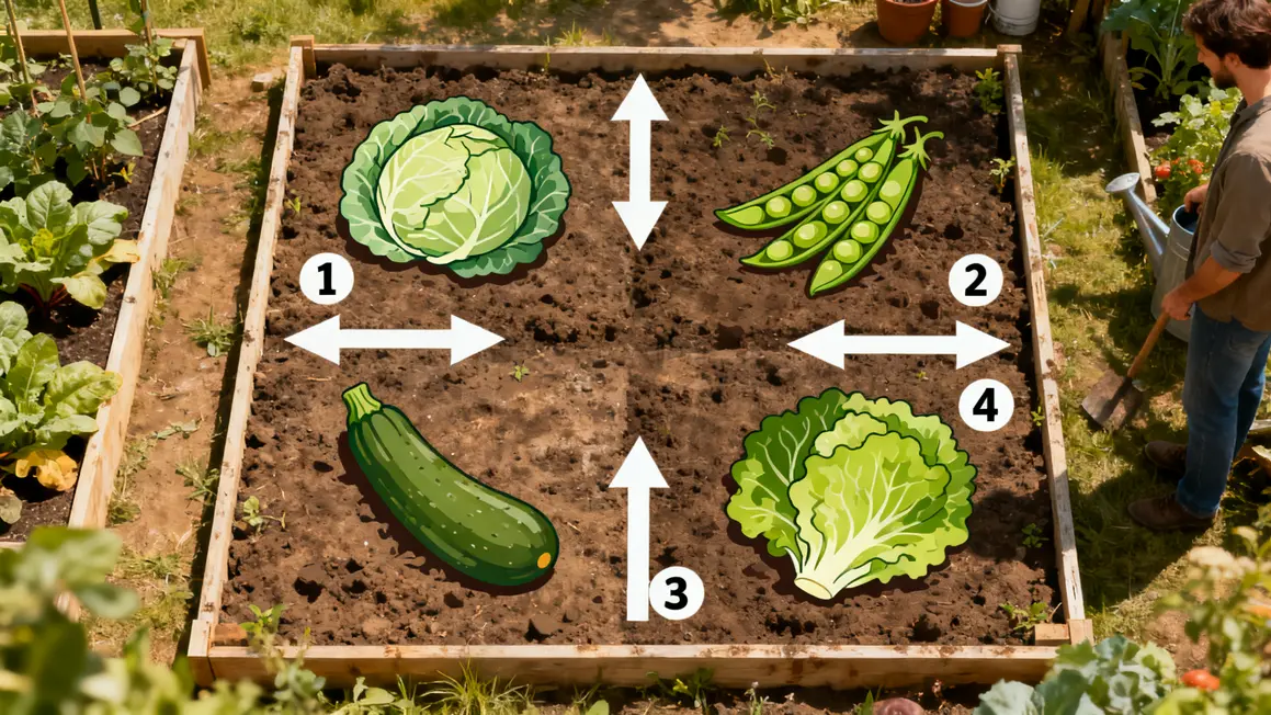 Schema rotation potagere quatre zones legumes