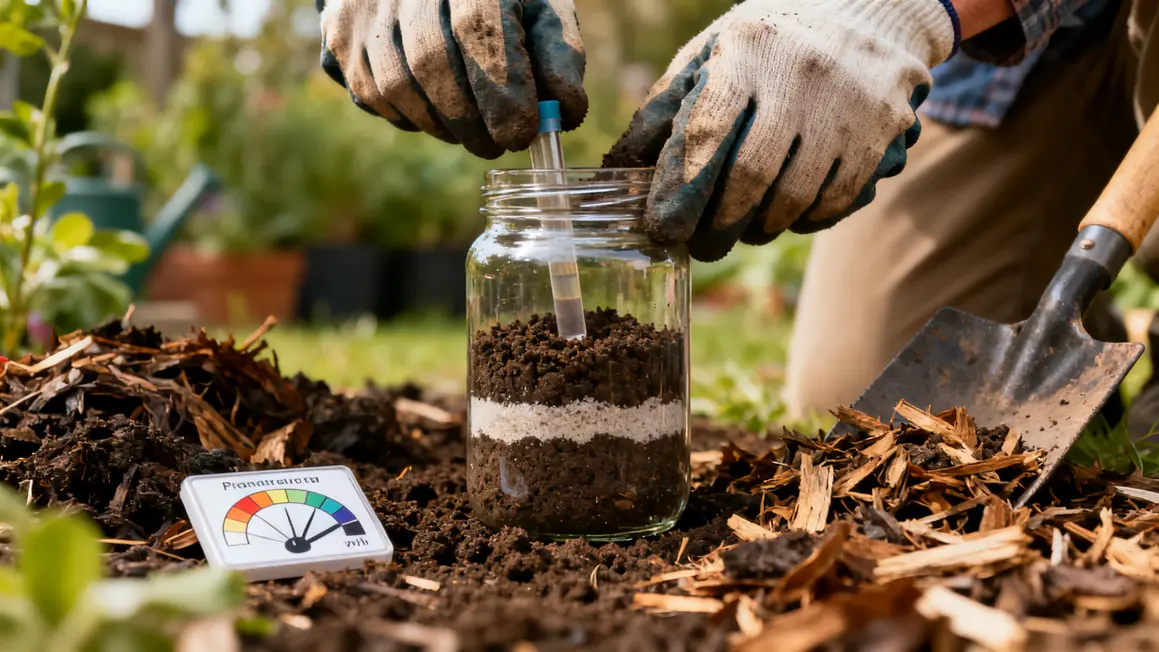 test bocal sol potager compost paillage pH