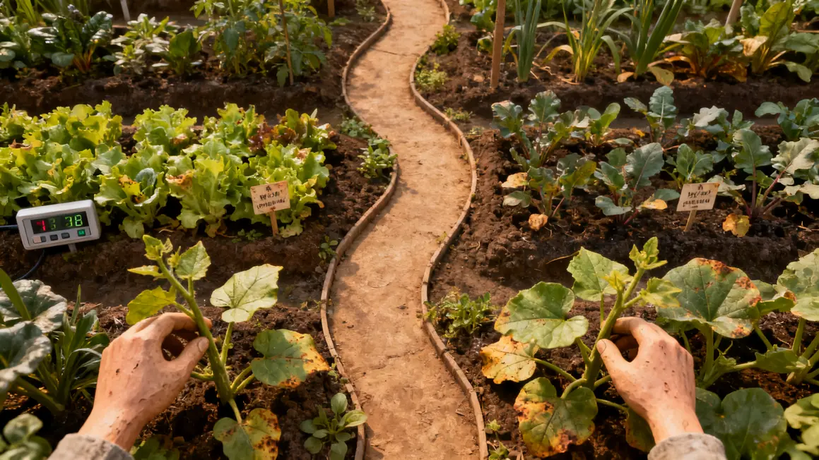 jardin bio parcours zigzag tableau bord signes stress