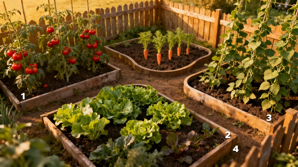 Plan potager segmente rotation potagere 2026