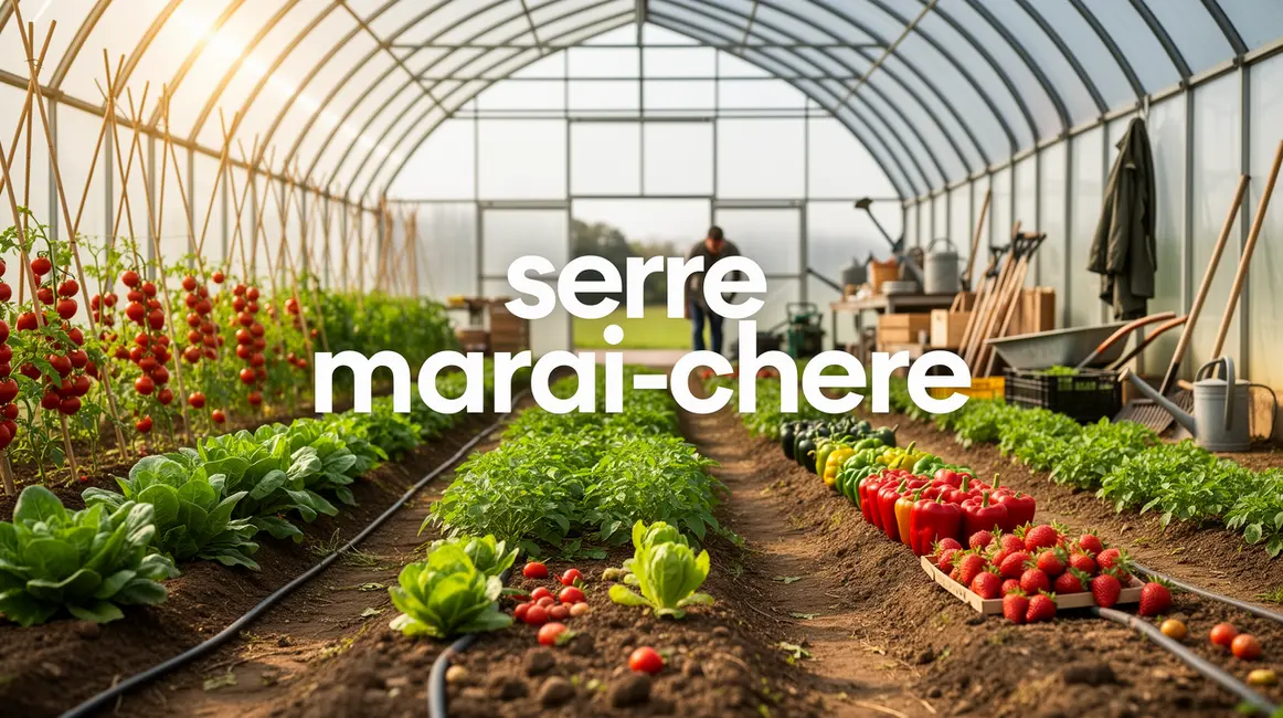 Vue serre marai-chere lumineuse legumes petits fruits