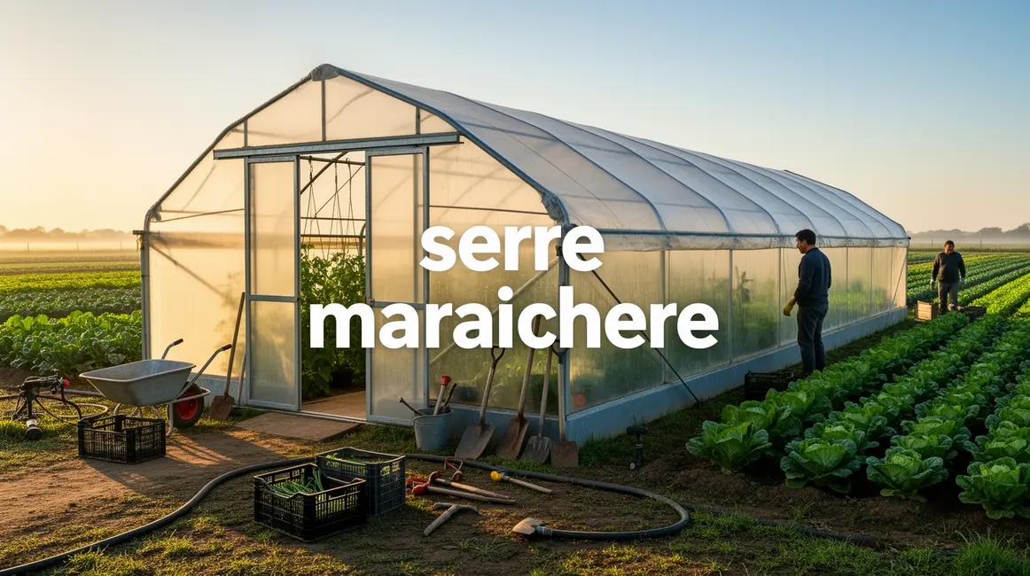 serre maraichere acier galvanise bache anti UV champ