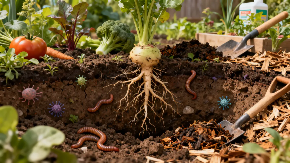 coupe sol vivant potager bio compost paillage