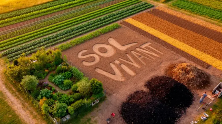 parcelle agricole sol vivant vue du ciel
