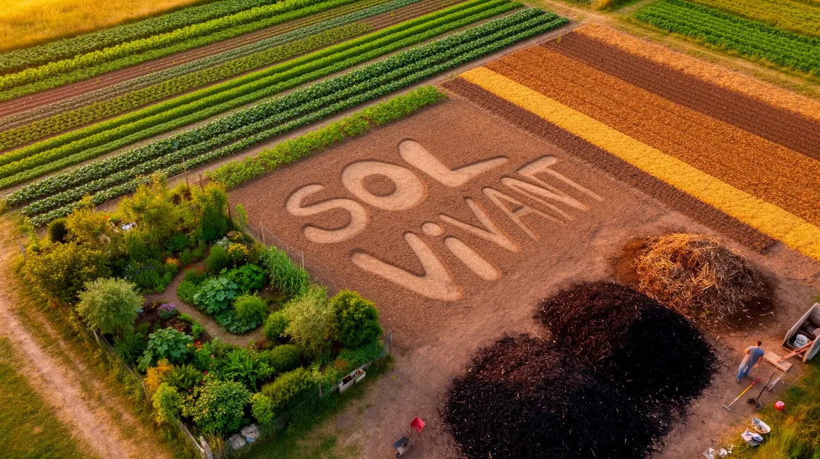 parcelle agricole sol vivant vue du ciel