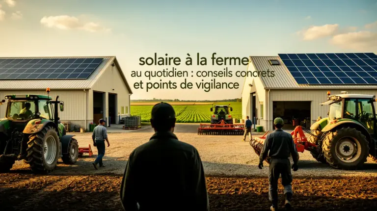 scene ferme panneaux solaires conseils vigilance