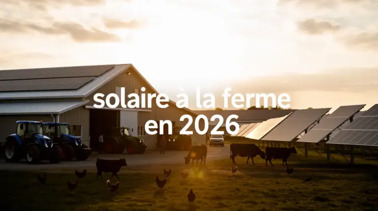 ferme moderne avec panneaux solaires en 2026