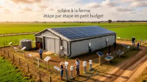 ferme avec panneaux solaires et autonomie