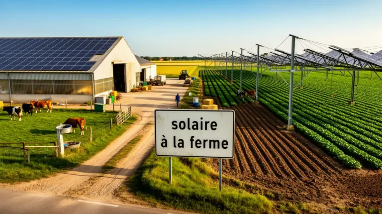 solaire a la ferme vue panoramique ferme moderne panneaux solaires