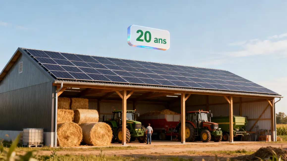 solaire a la ferme hangar panneaux photovoltaïques