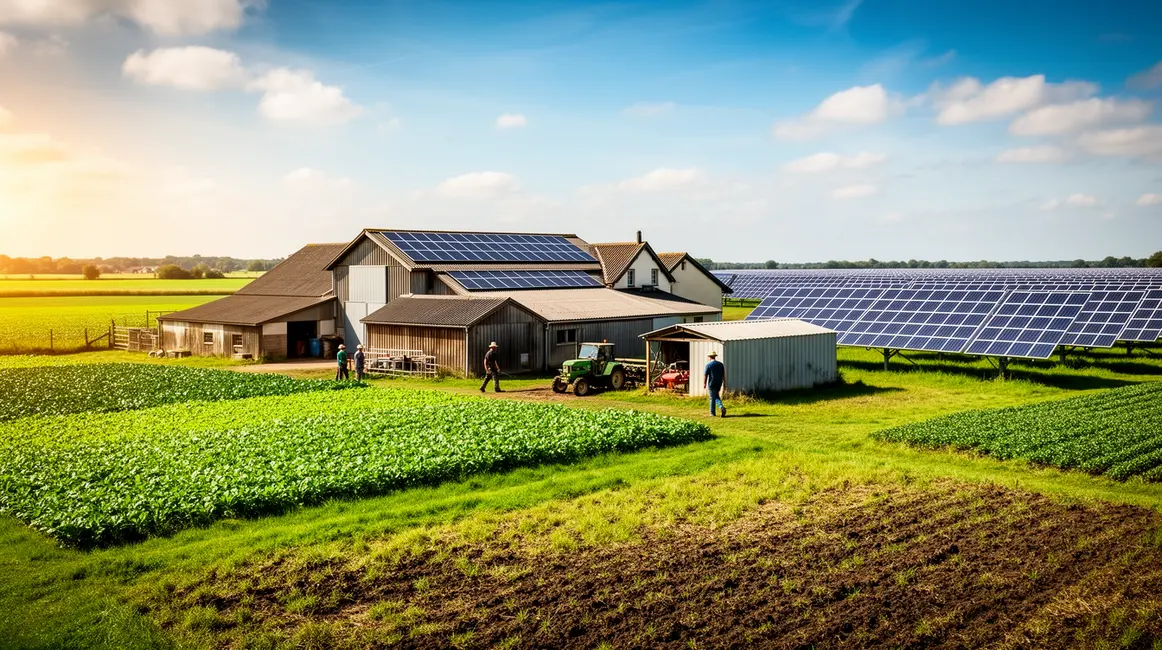 solaire a la ferme avec panneaux solaires et modernisation