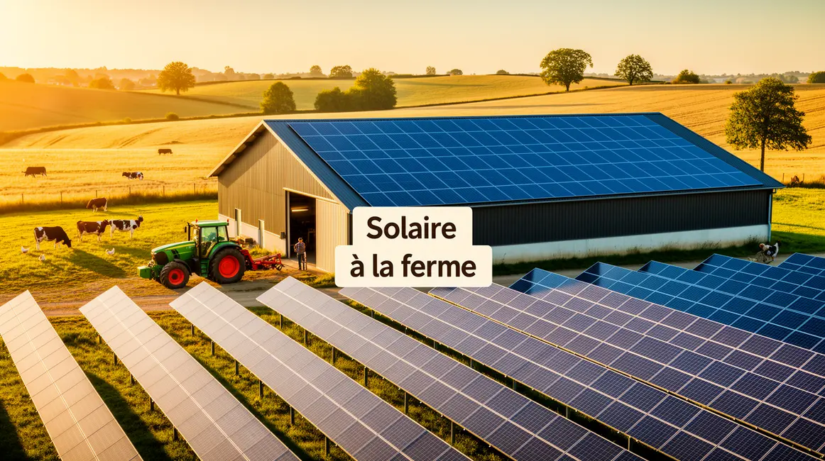 Solaire a la ferme hangar panneaux solaires exploitation agricole