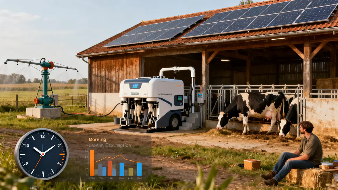 robot ferme solaire consommation horaire