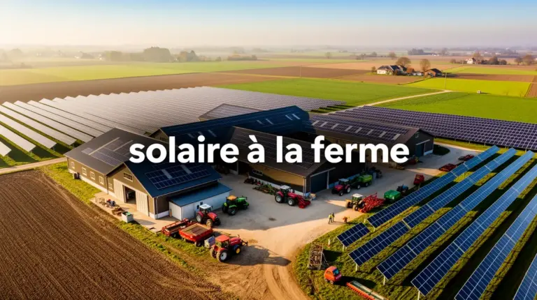 Solaire à la ferme panneaux solaires sur exploitation agricole