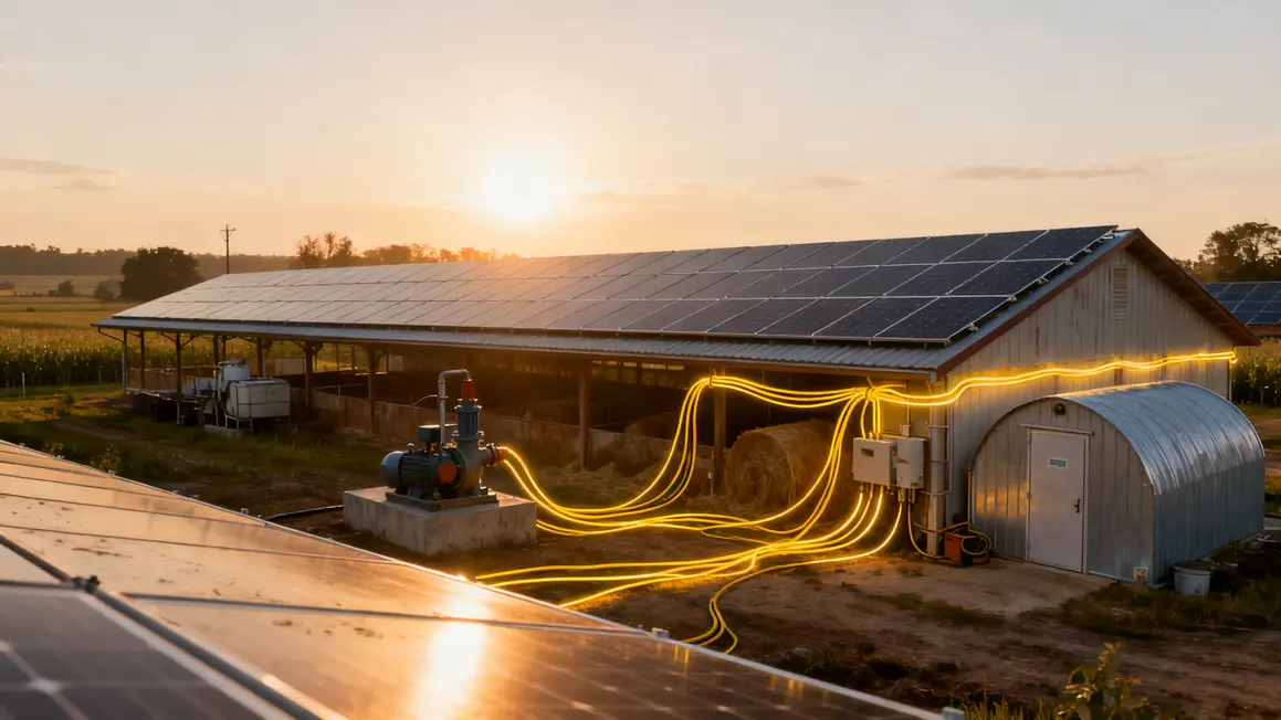 ferme panneaux solaires équipements économiques