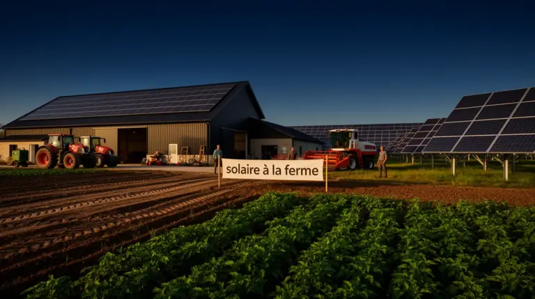 installation de panneaux solaires sur ferme agricole moderne
