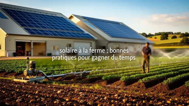 energie solaire ferme avec panneaux et pompe d irrigation automatisee